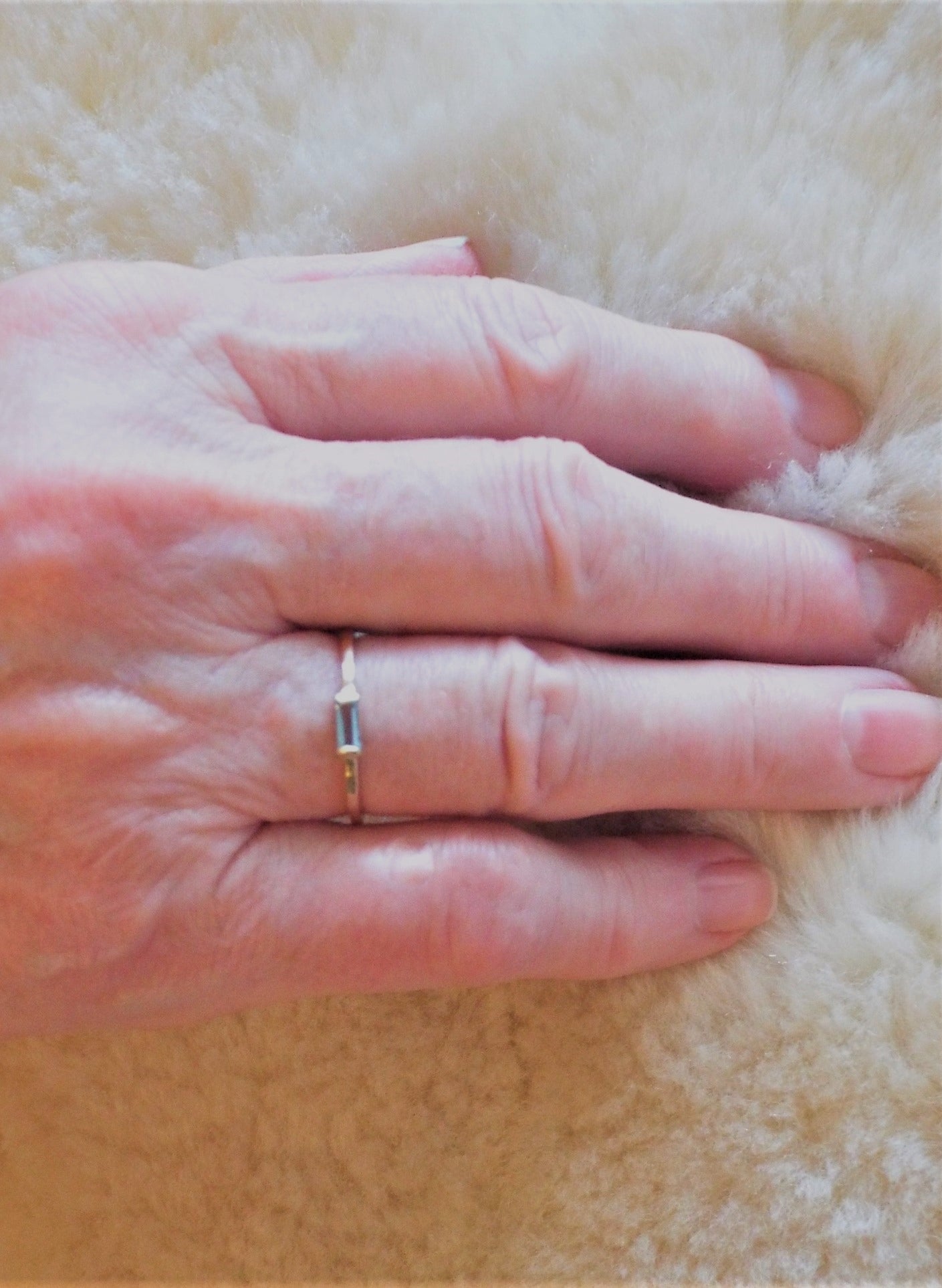 Solid 14k Gold Emerald Baguette Ring